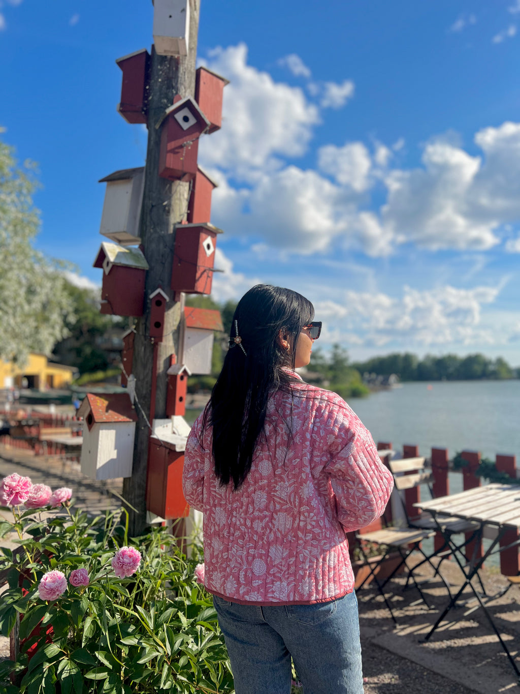 Pink Floral Quilted Jacket