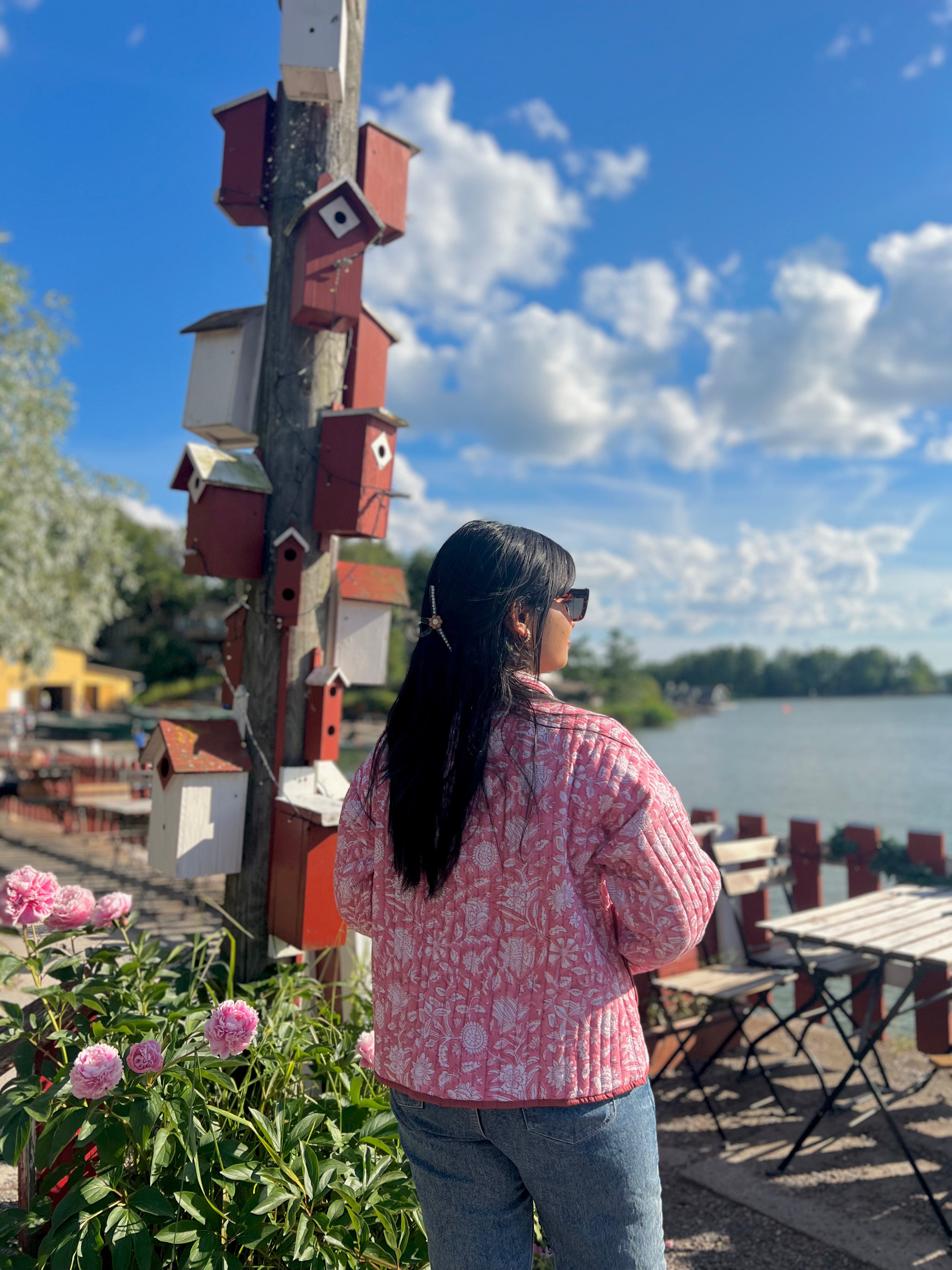 Pink Floral Quilted Jacket