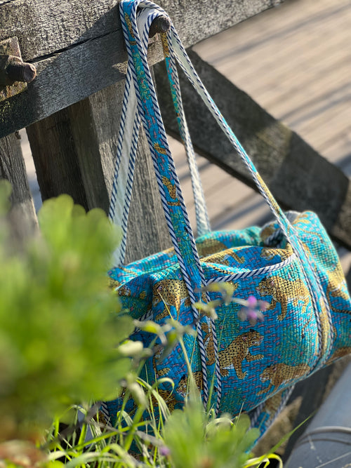 Blue Leopard Weekend Duffel Bag