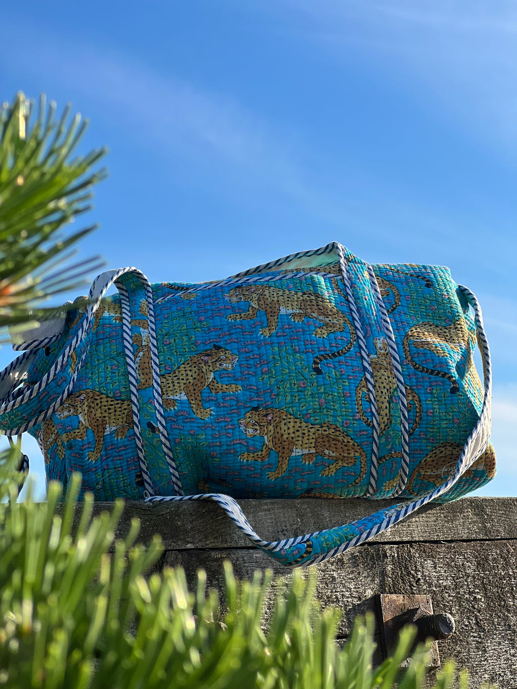 Blue Leopard Weekend Duffel Bag