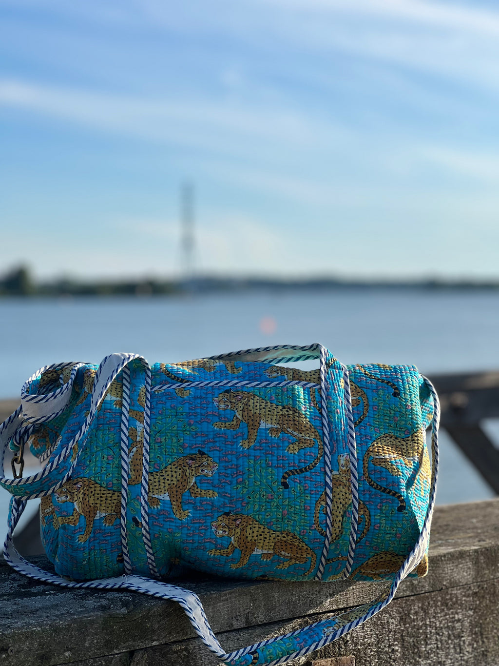 Blue Leopard Weekend Duffel Bag