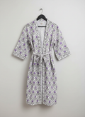 Waffle cotton Robe - Lilac Garden